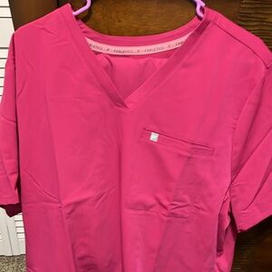 Hot pink Fabletics scrubs